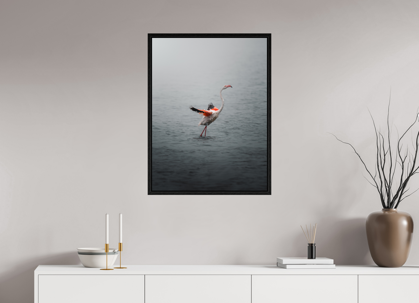 60 x 80 cm, Floater Frame Wings of Light