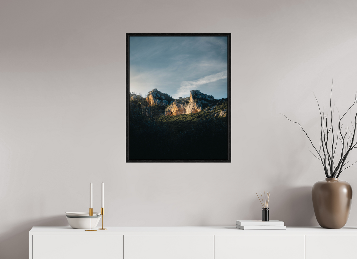 Lumière sur la roche