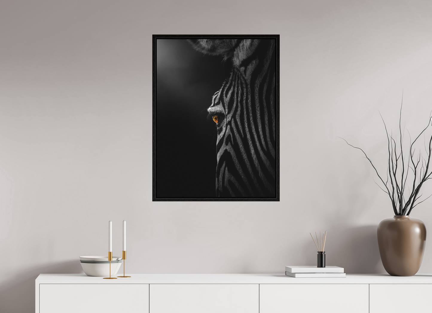 60 x 80 cm, Floater Frame Wild Gaze