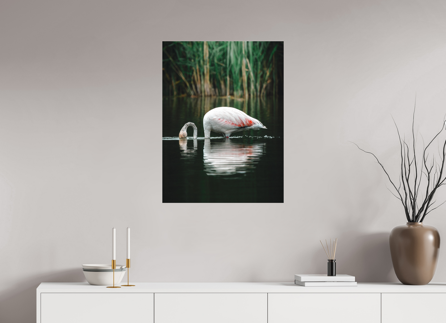 60 x 80 cm, Photo Print Under Acrylic Glass Reflections of Calm