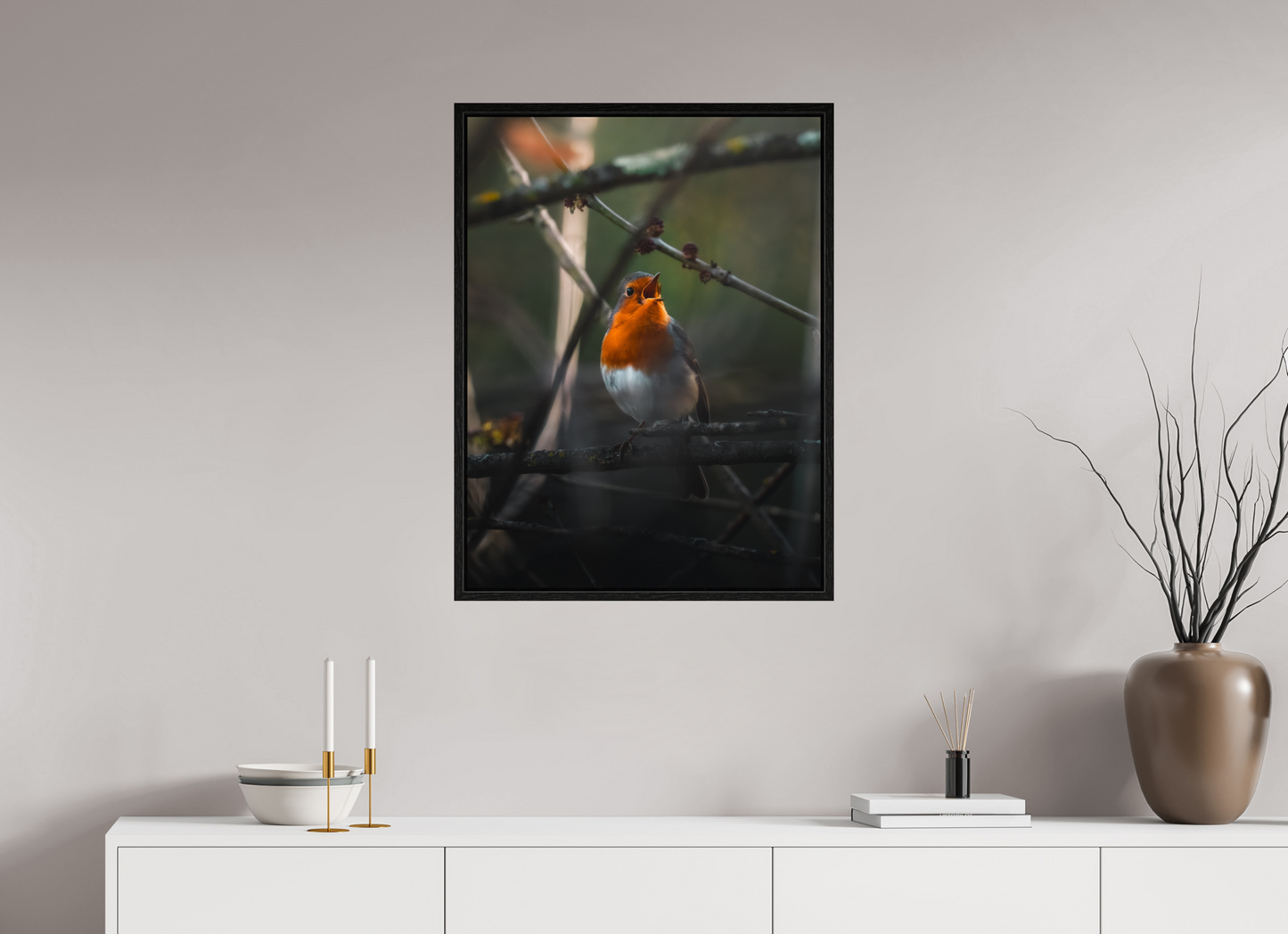 60 x 80 cm, Floater Frame Song of Dawn