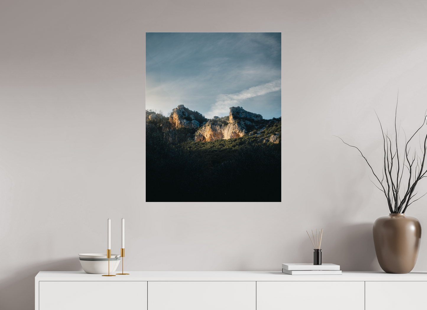 Lumière sur la roche