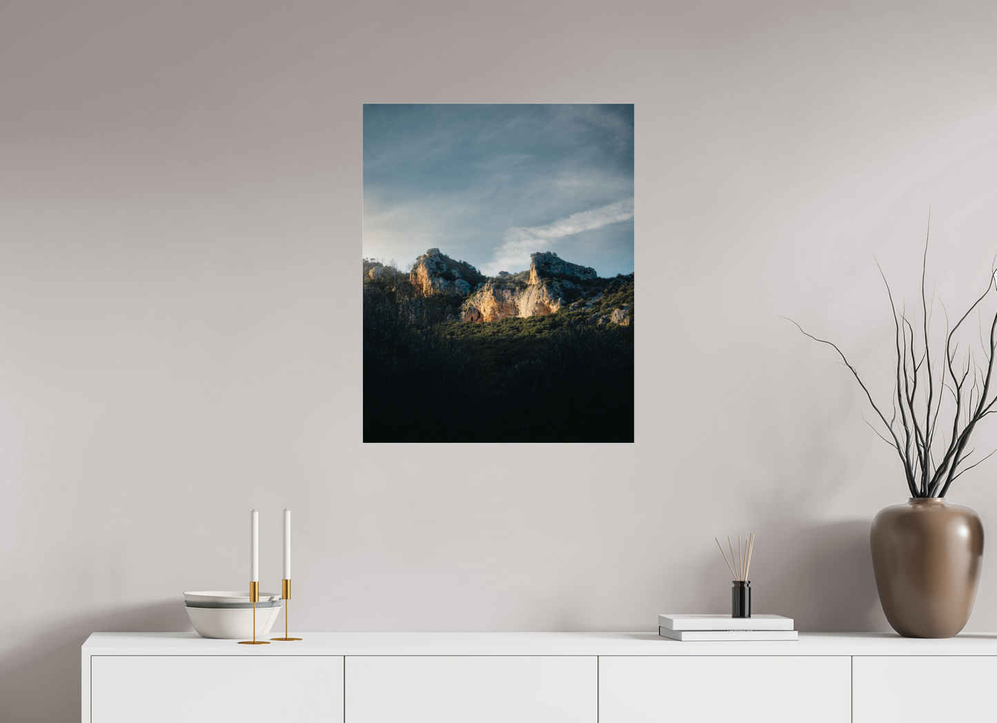 Lumière sur la roche